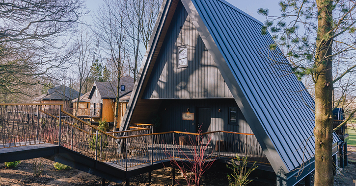 View of Ramside Hall Hotel's luxury treehouses 